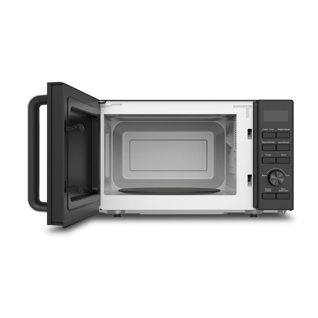 800W 20L Digital Microwave with Mirror Door - Black