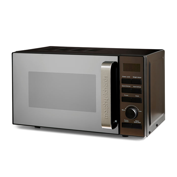 20L 800W Digital Microwave with Mirror Door - Black