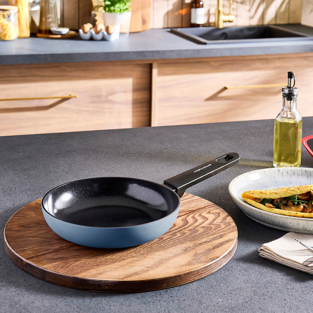 20cm Recycled Aluminium Frying Pan - Blue