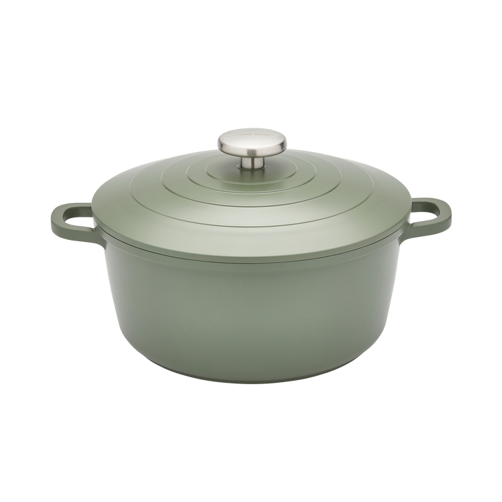24cm Cast Aluminium Casserole Dish - Green