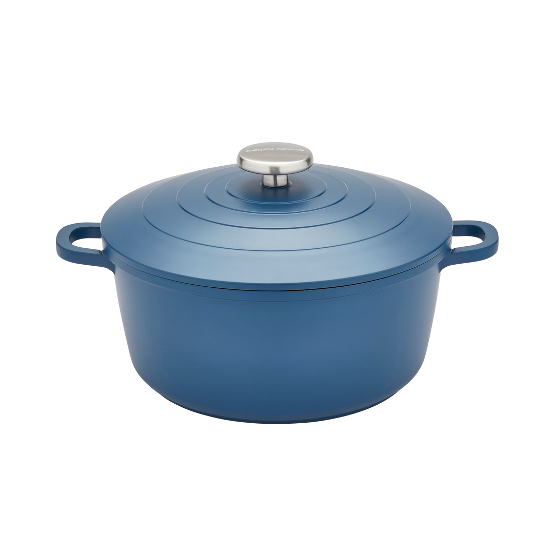 24cm Cast Aluminium Casserole Dish - Blue