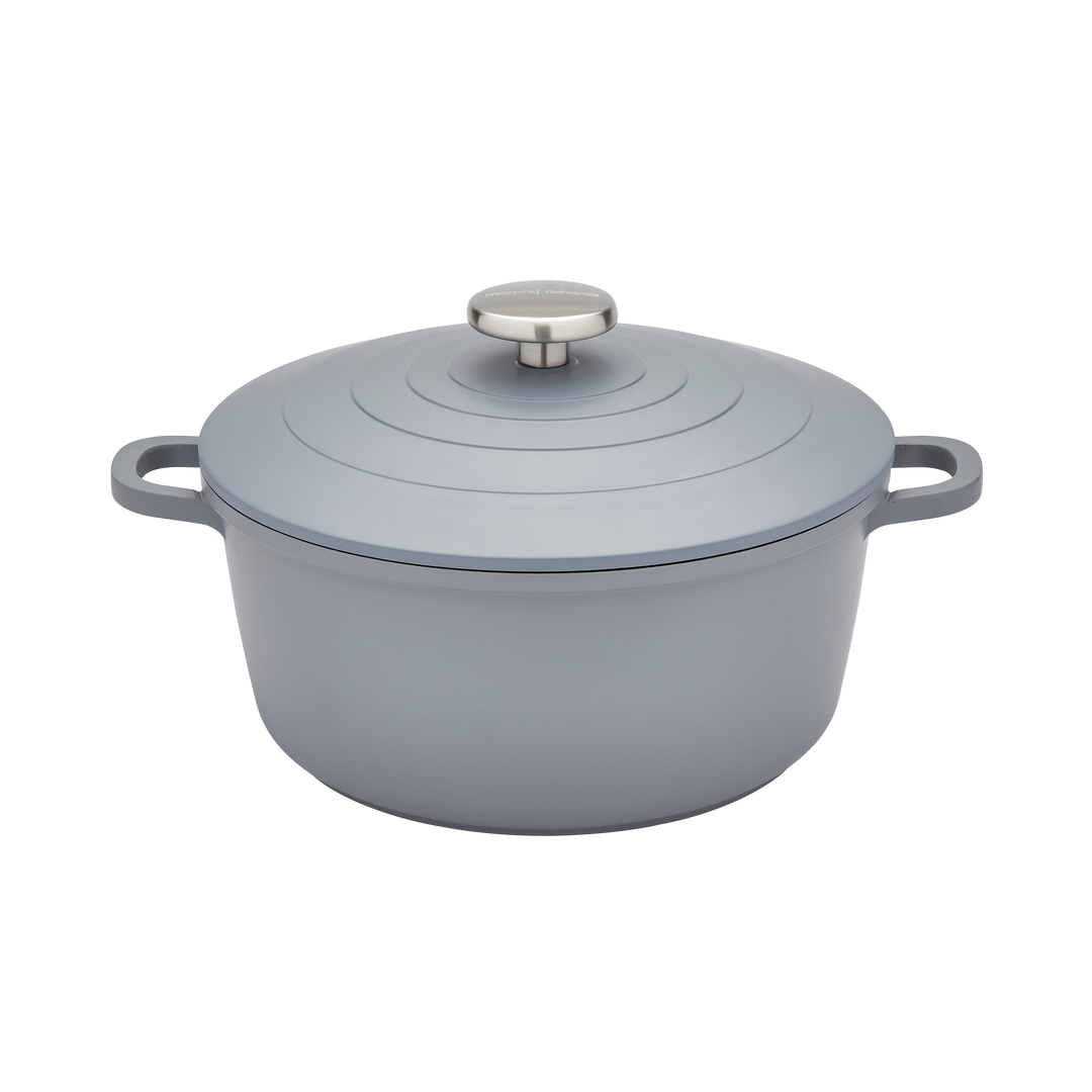 24cm Cast Aluminium Casserole Dish - Grey