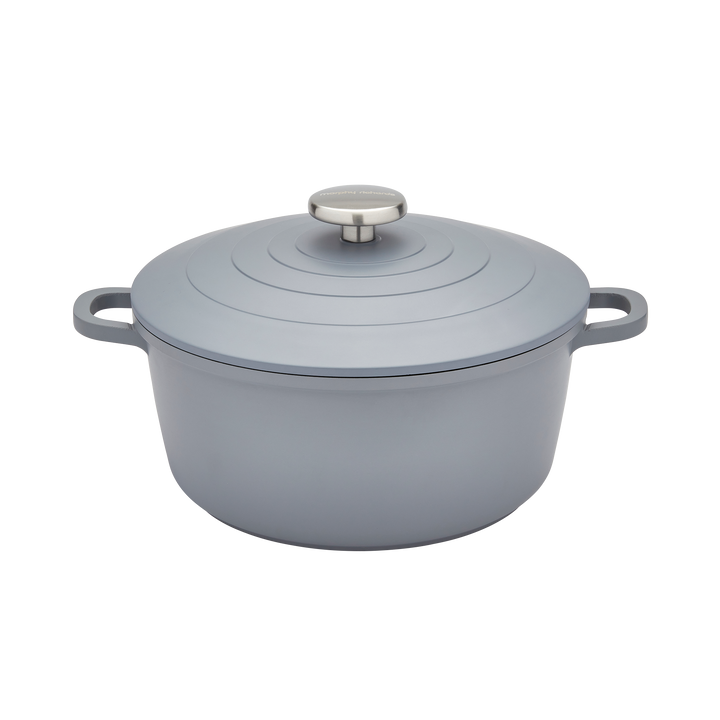 24cm Cast Aluminium Casserole Dish - Grey