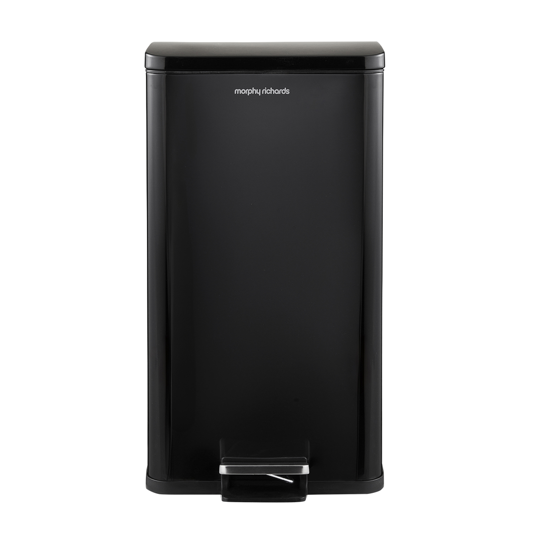 Black 30L Kitchen Pedal Bin 