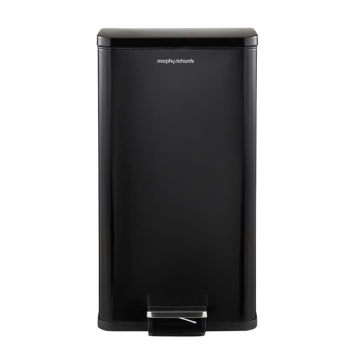 Black 30L Kitchen Pedal Bin 