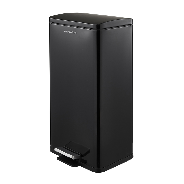 Black 30L Kitchen Pedal Bin 