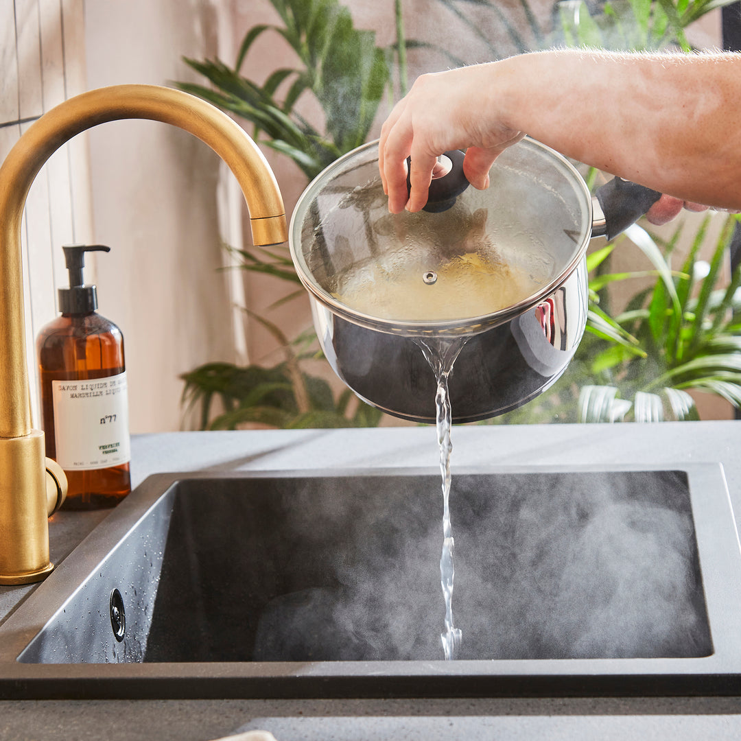5 Piece Pouring Spout Stainless Steel Pan Set
