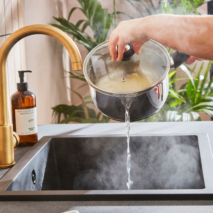 5 Piece Pouring Spout Stainless Steel Pan Set
