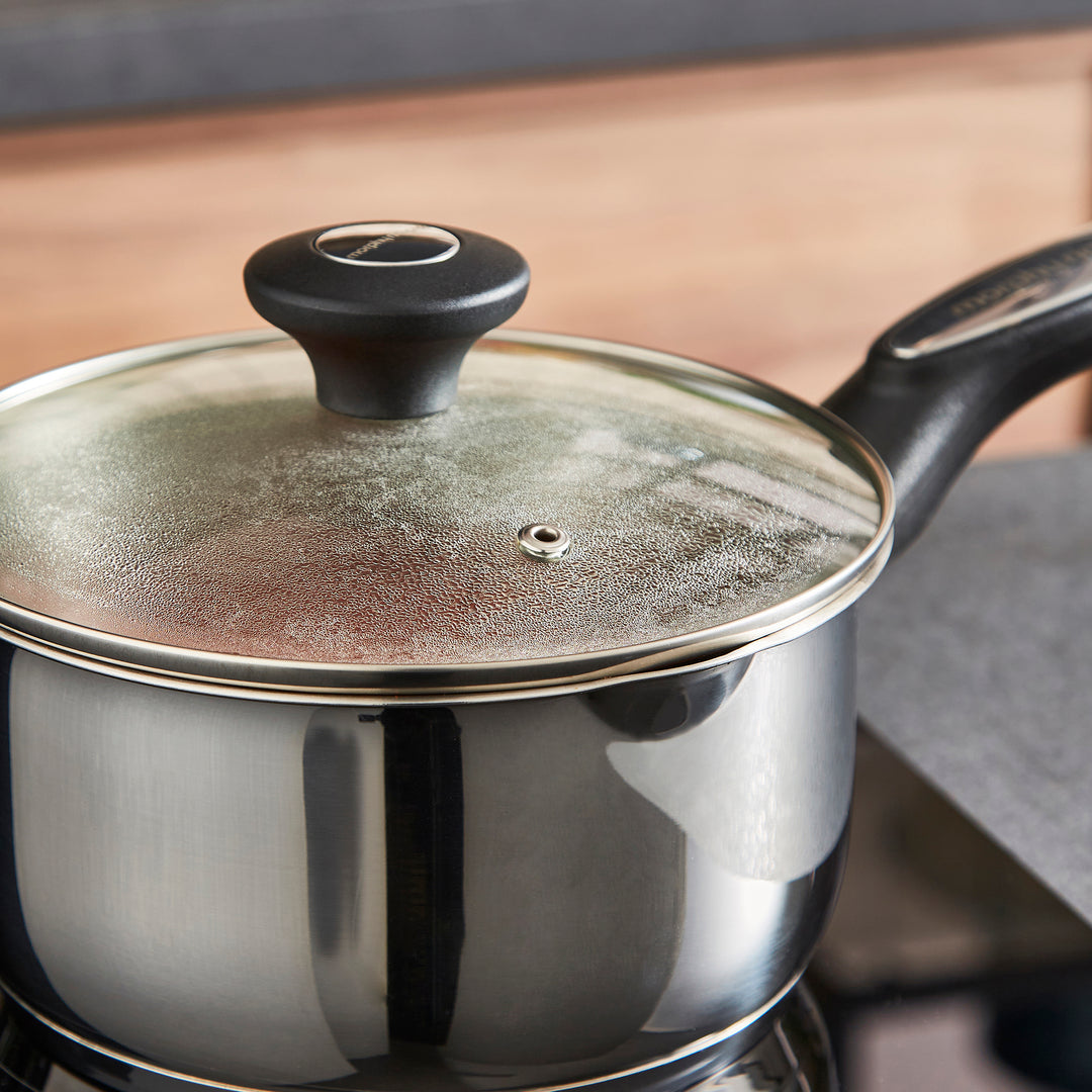 5 Piece Pouring Spout Stainless Steel Pan Set