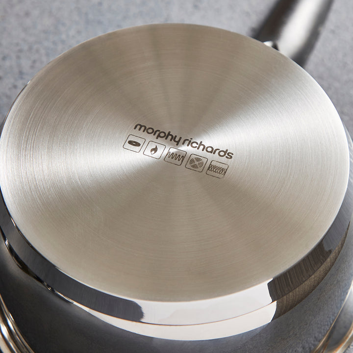5 Piece Pouring Spout Stainless Steel Pan Set