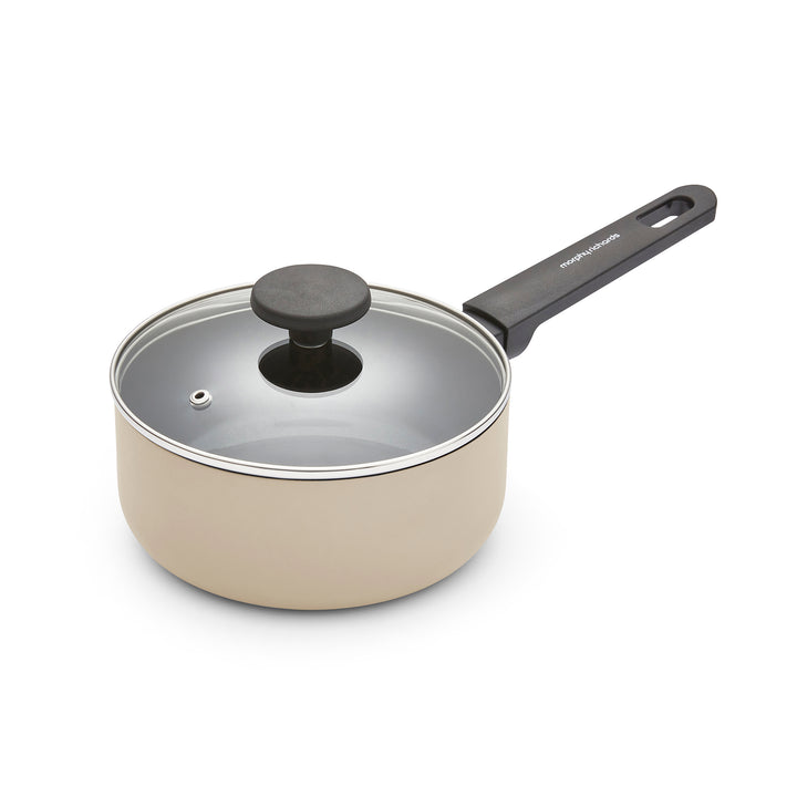 5 Piece Recycled Aluminium Saucepan Set - Cream