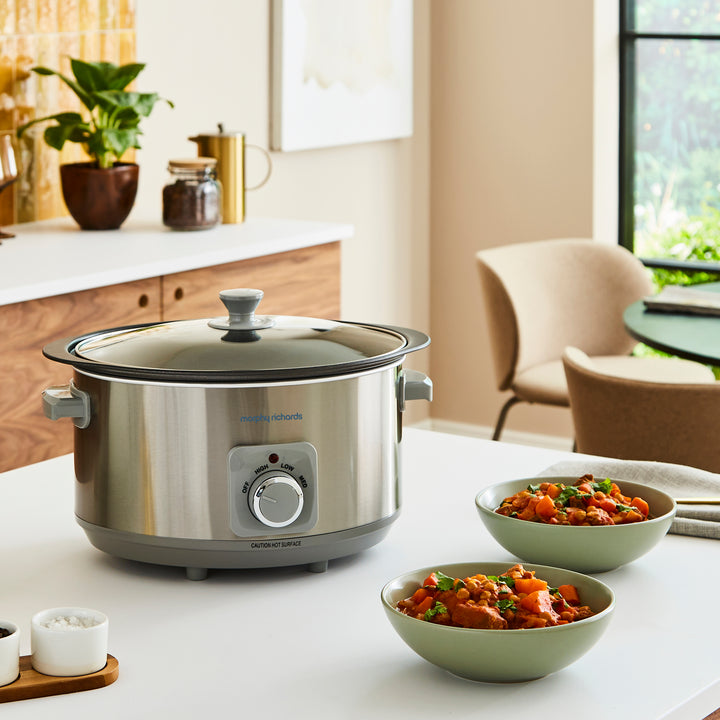 Sear & Stew Brushed Stainless Steel 6.5L Slow Cooker