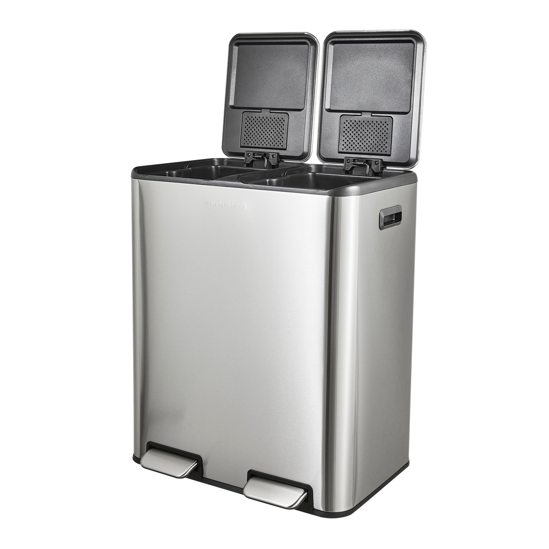 60L Dual Recycle Pedal Bin 