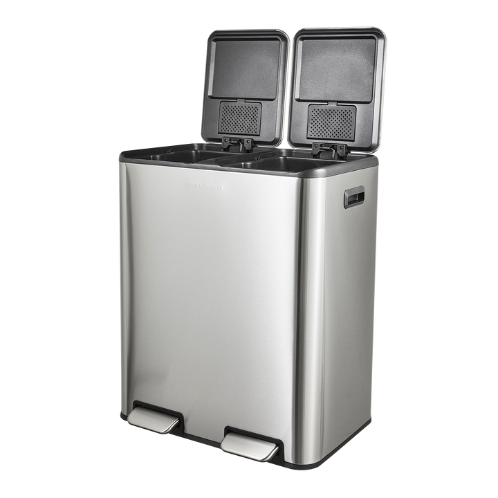 60L Dual Recycle Pedal Bin 