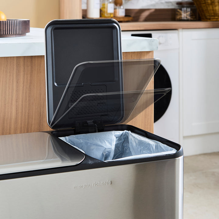 60L Dual Recycle Pedal Bin