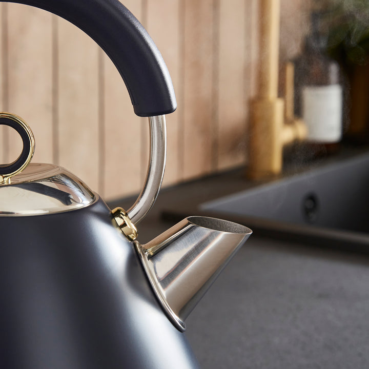 Accents Gold Pyramid Kettle Navy