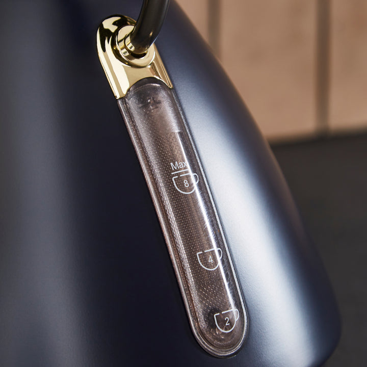Accents Gold Pyramid Kettle Navy