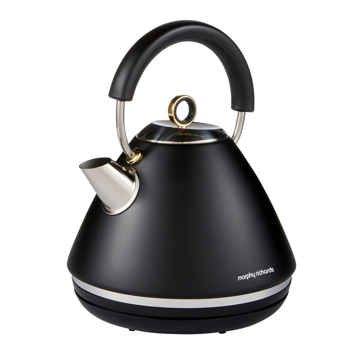 Accents Gold Pyramid Kettle Black