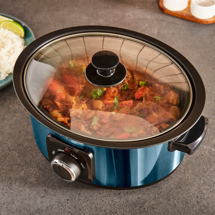 Accents Sear & Stew 3.5L Slow Cooker - Blue