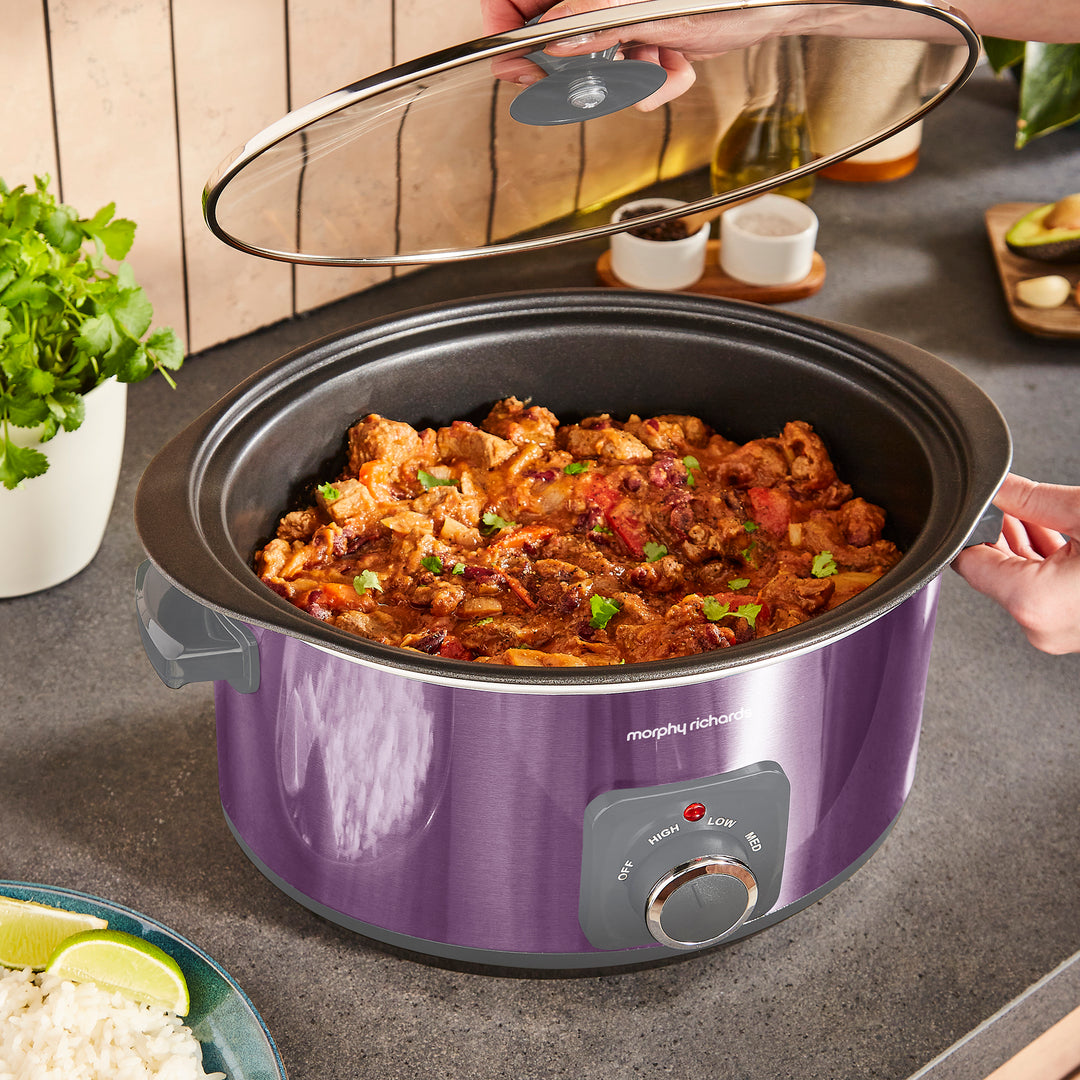 Accents Sear & Stew 3.5L Slow Cooker - Purple