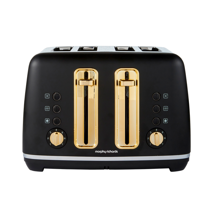 Accents Gold 4-Slice Toaster Black