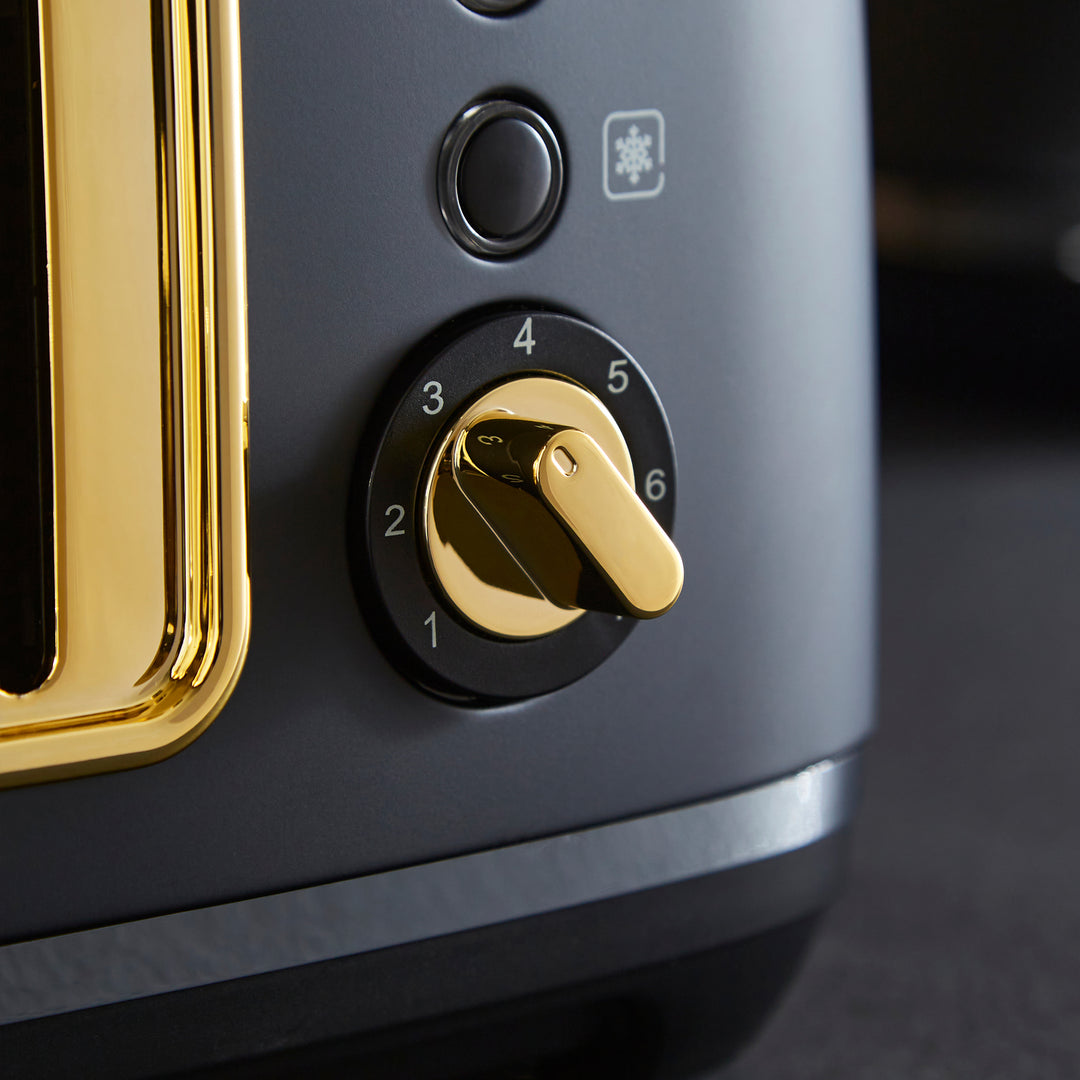 Accents Gold 4-Slice Toaster Black