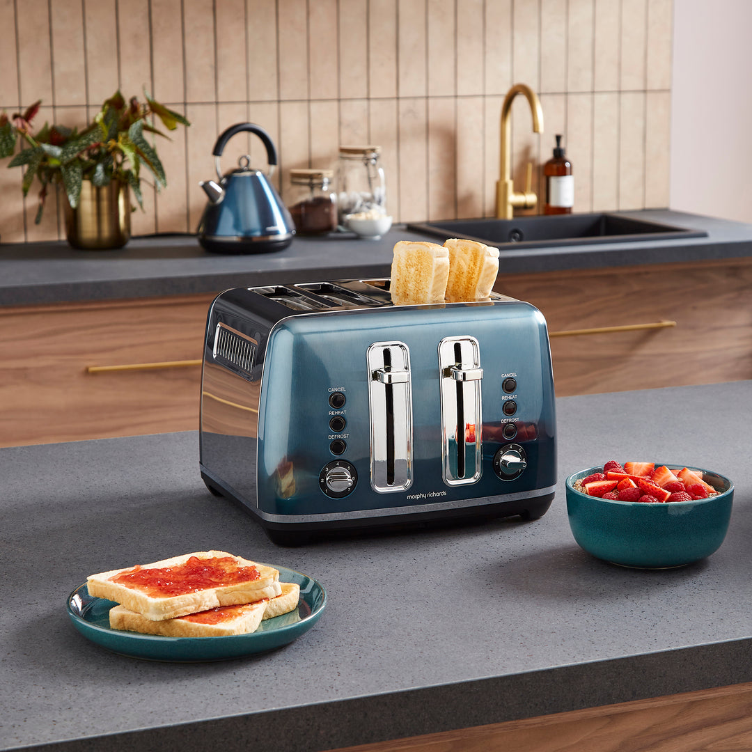 Accents Blue Kettle and Toaster Set