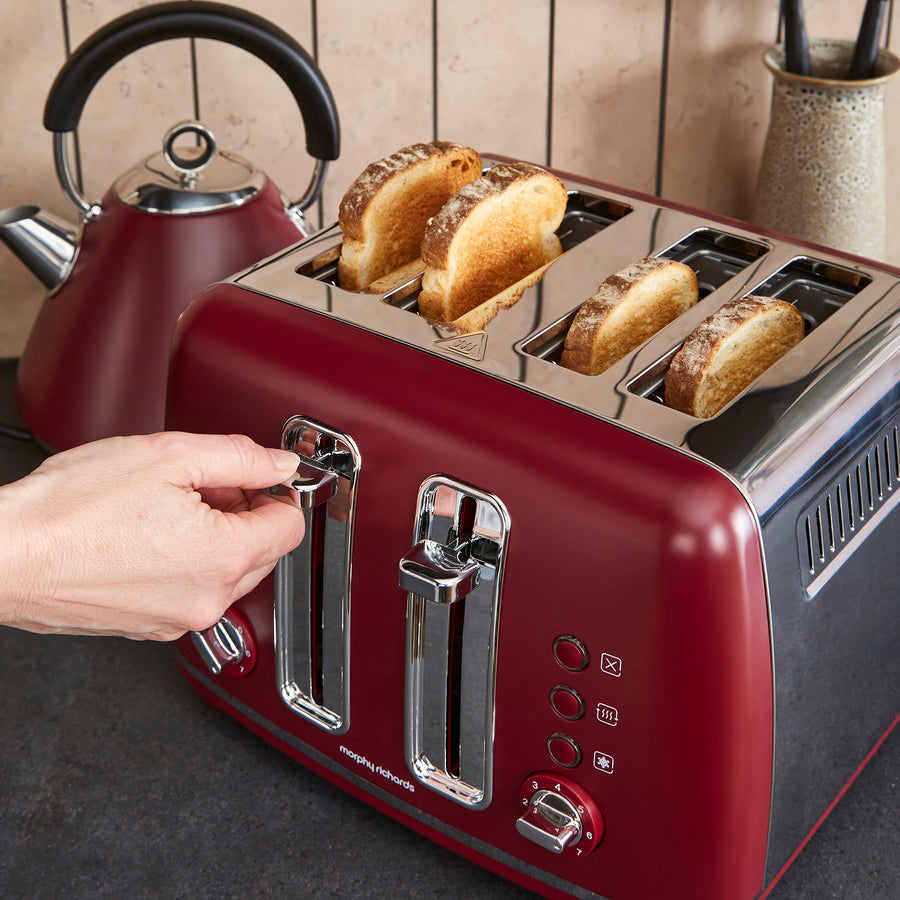 Morphy Richards Accents 4-Slice Toaster - Limited Edition Rhubarb