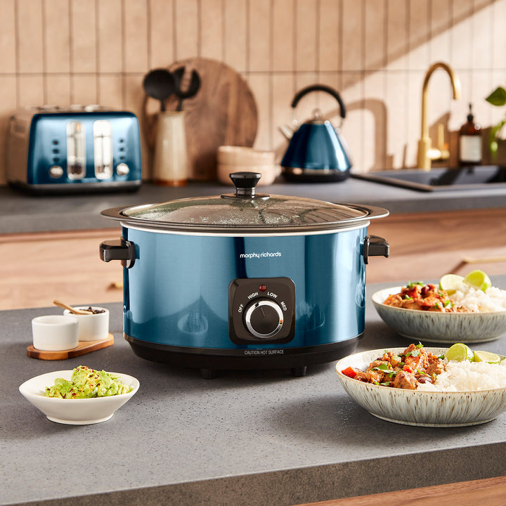 Accents Sear & Stew 6.5L Slow Cooker - Blue