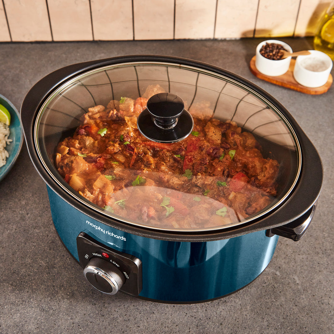 Accents Sear & Stew 6.5L Slow Cooker - Blue