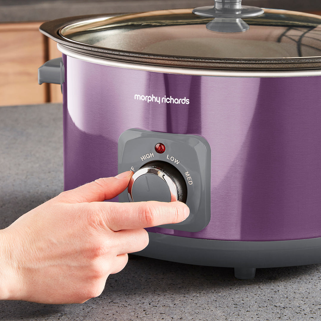 Accents Sear & Stew 6.5L Slow Cooker - Purple