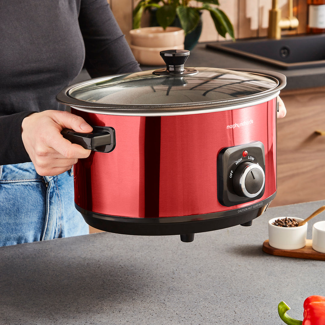 Accents Sear & Stew 6.5L Slow Cooker - Red