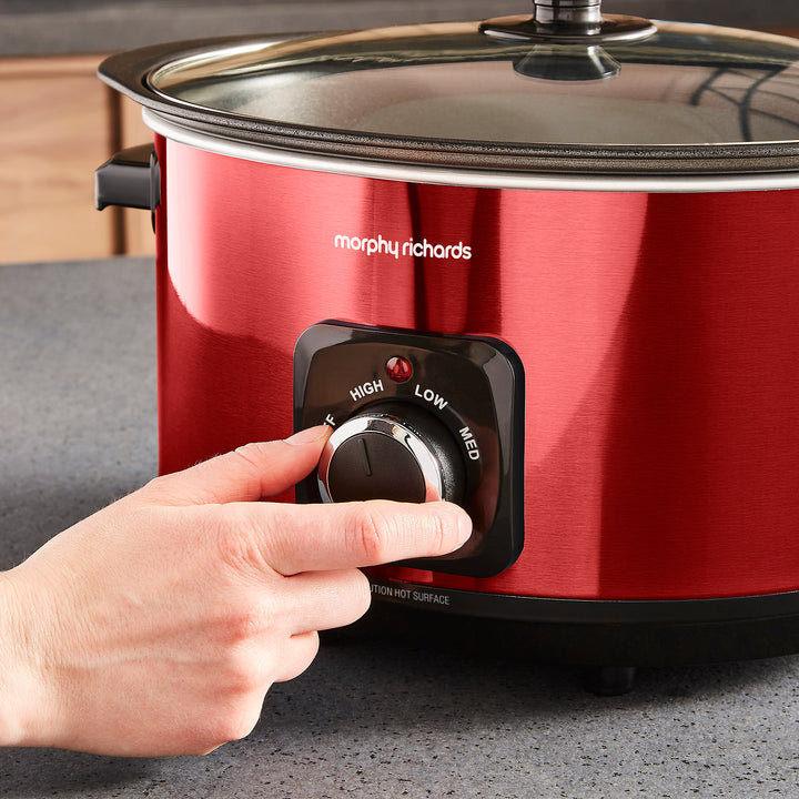 Accents Sear & Stew 6.5L Slow Cooker - Red