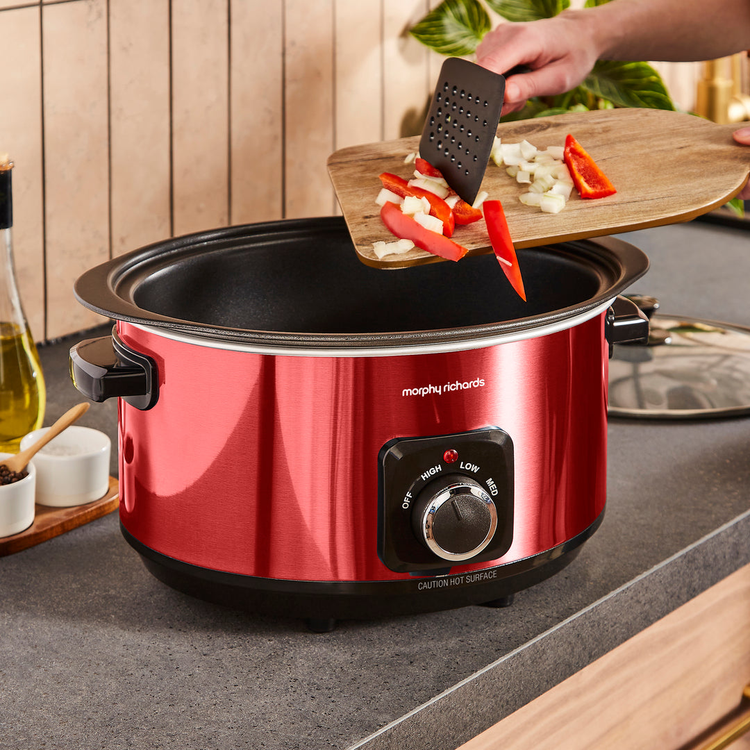 Accents Sear & Stew 6.5L Slow Cooker - Red