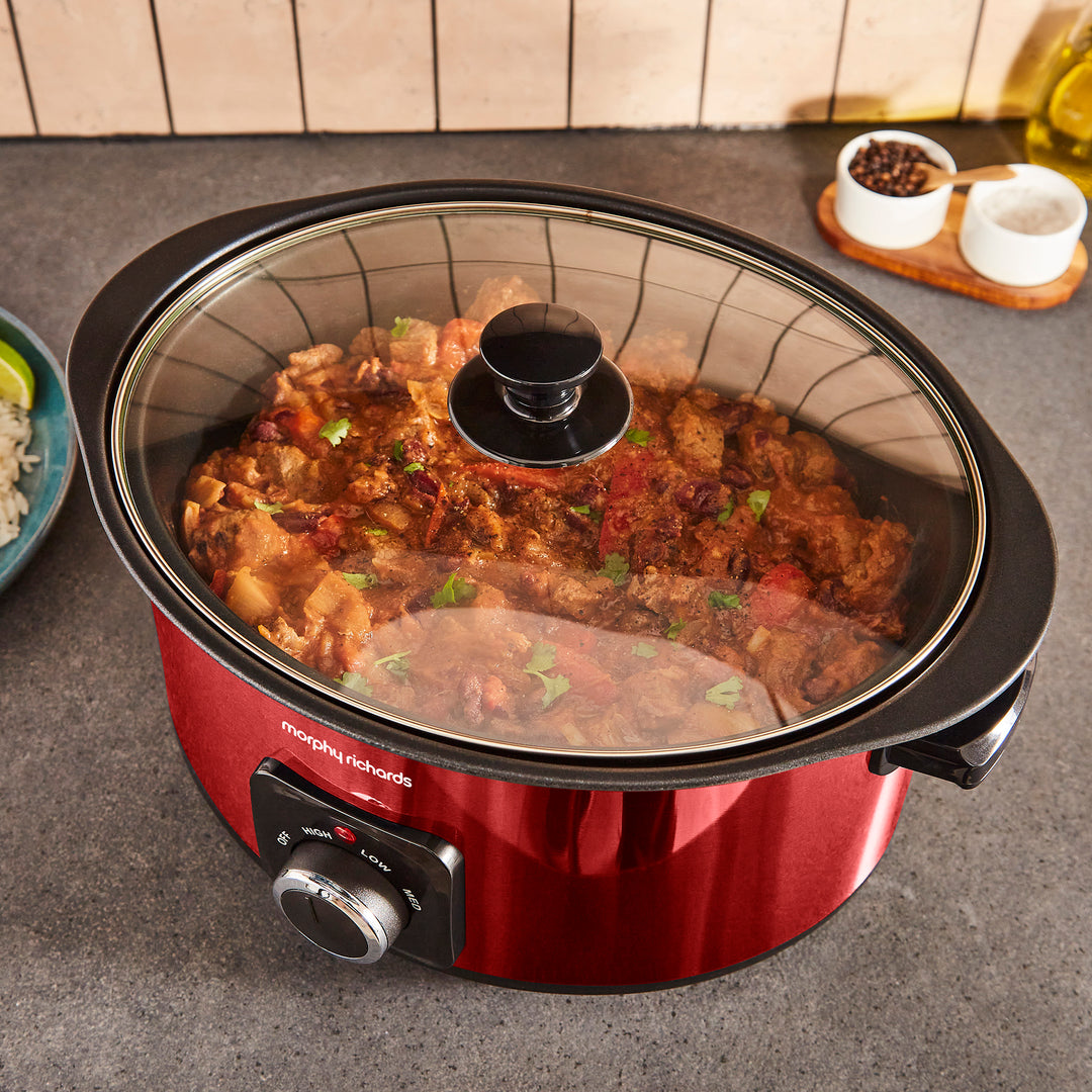Accents Sear & Stew 6.5L Slow Cooker - Red