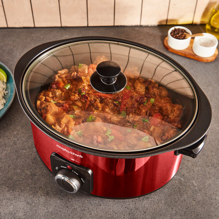 Accents Sear & Stew 6.5L Slow Cooker - Red
