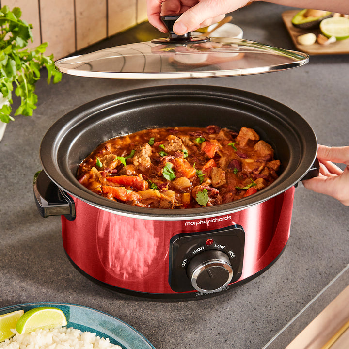 Accents Sear & Stew 6.5L Slow Cooker - Red