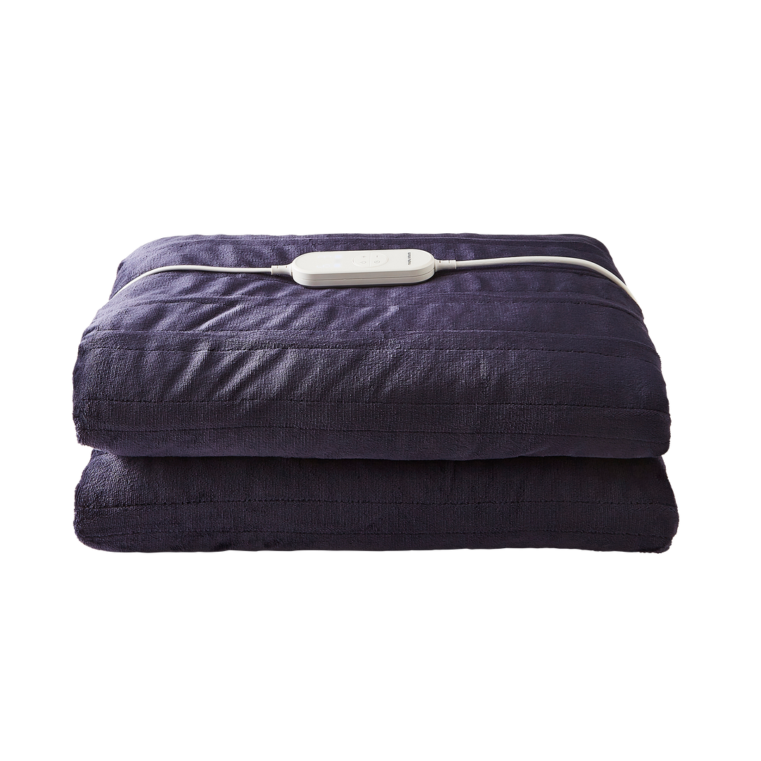 EverCosy Large Fleece Electric Heated Throw - Navy