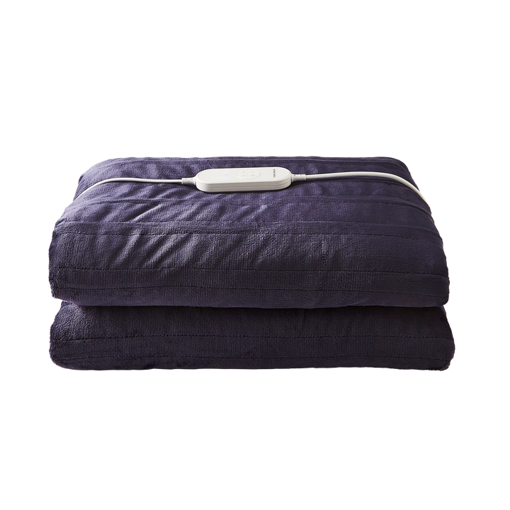 EverCosy Large Fleece Electric Heated Throw - Navy