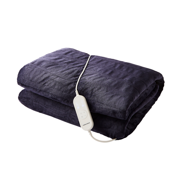 EverCosy Large Fleece Electric Heated Throw - Navy
