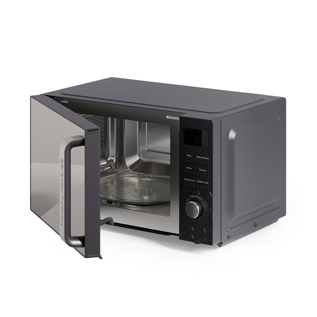 Cassini 20L 800W Black Digital Microwave - Moonless Night