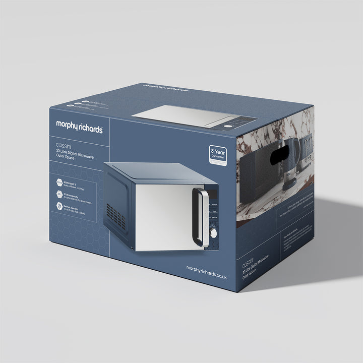 Cassini 20L 800W Blue Digital Microwave - Outer Space