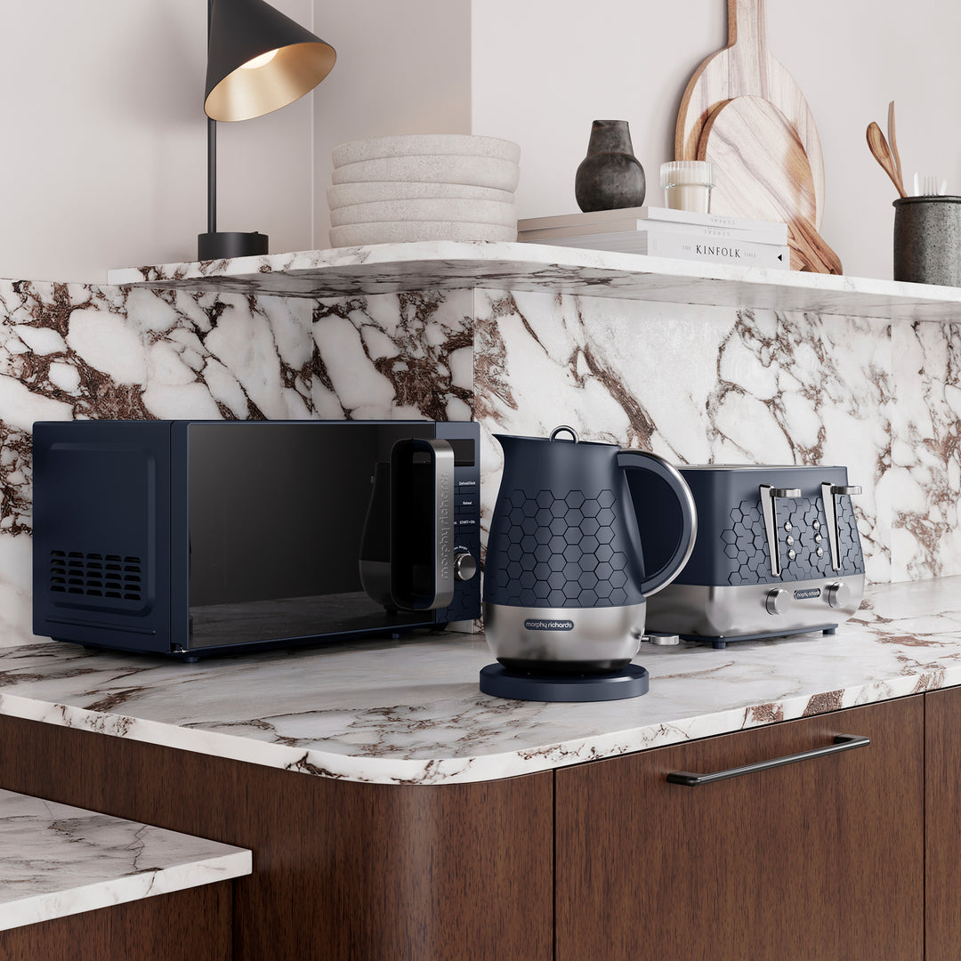 Cassini Blue Microwave, Kettle, Toaster and Toaster Set - Outer Space