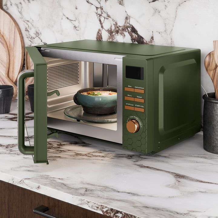 Cassini 20L 800W Green Digital Microwave - Olivine
