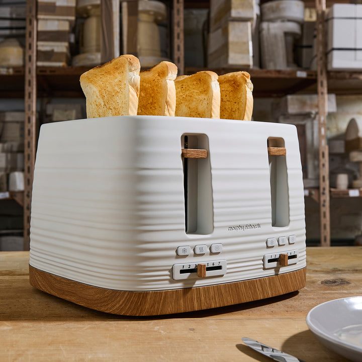 Clay 4 Slice White Toaster - China Clay
