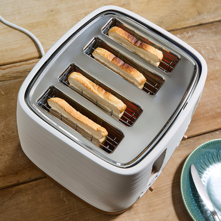 Clay 4 Slice White Toaster - China Clay