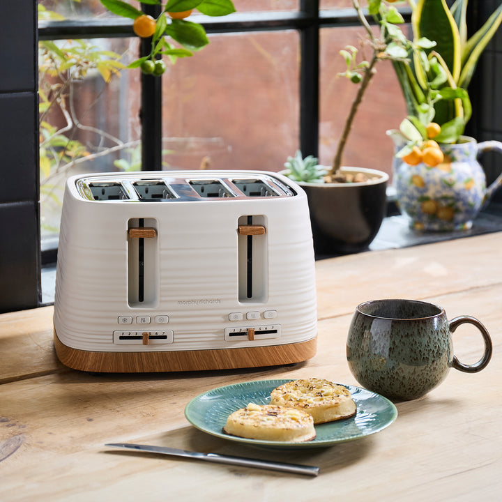 Clay 4 Slice White Toaster - China Clay