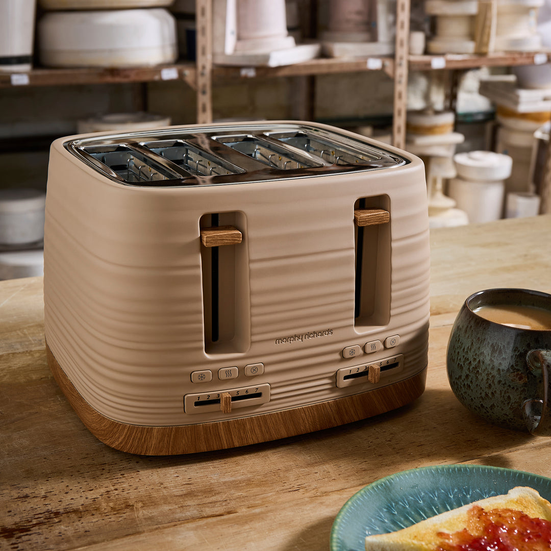 Clay 4 Slice Brown Toaster - Felspar