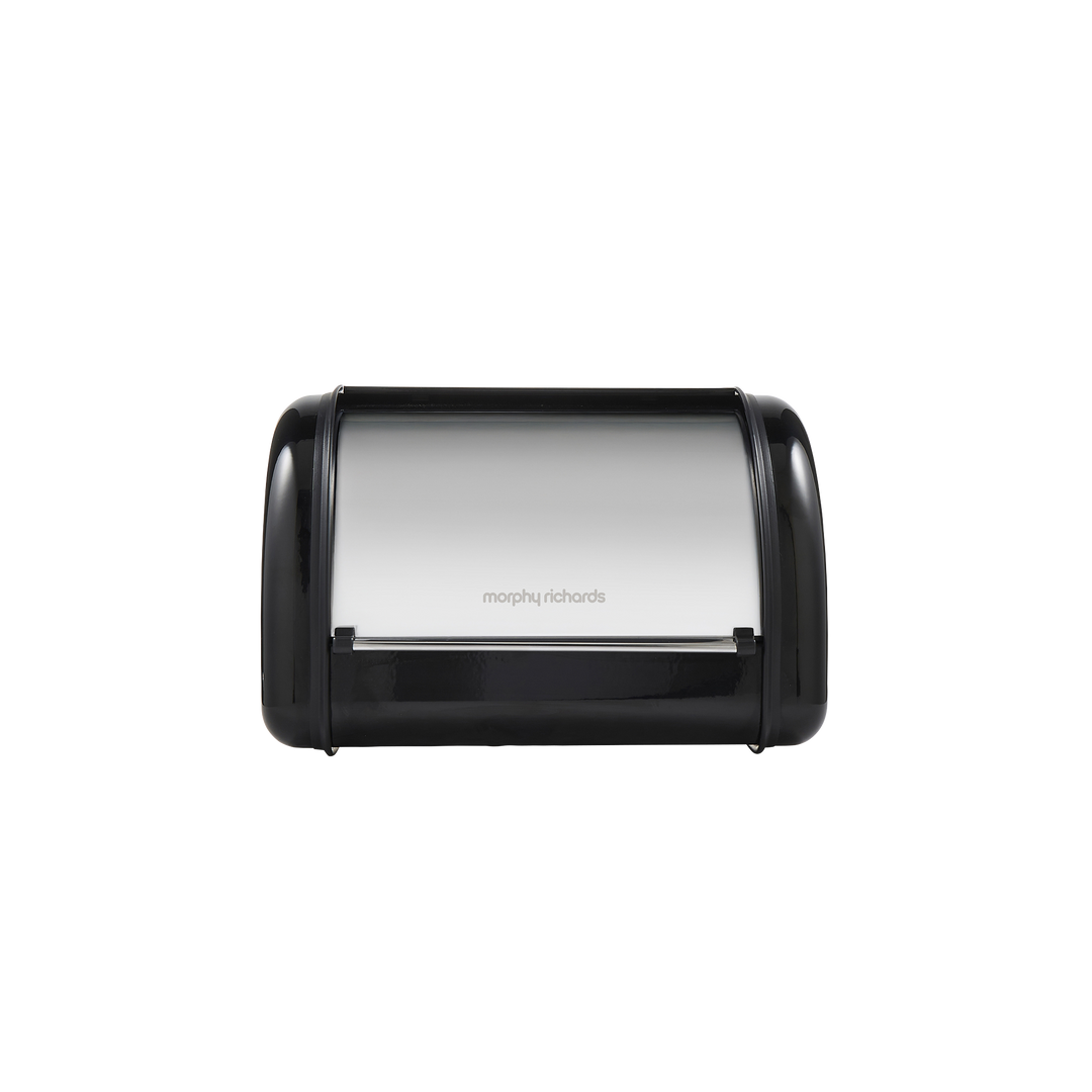 Equip Compact Roll Front Black Bread Bin