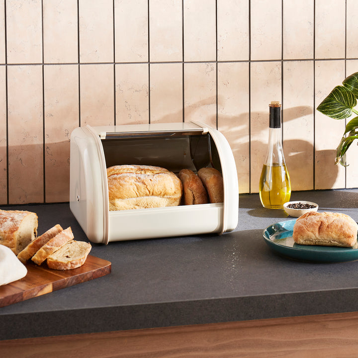 Equip Compact Roll Front Cream Bread Bin